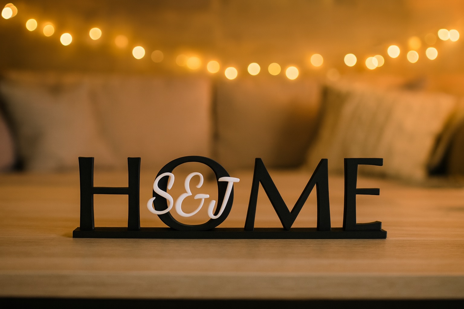 Home SJ 3D printed text