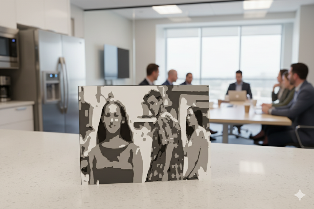 Group photo 3D printed art